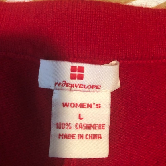 Red Envelope 100% Cashmere Pajamas NWOT L - Picture 4 of 4